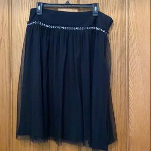 Express midi tulle skirt with rhinestones